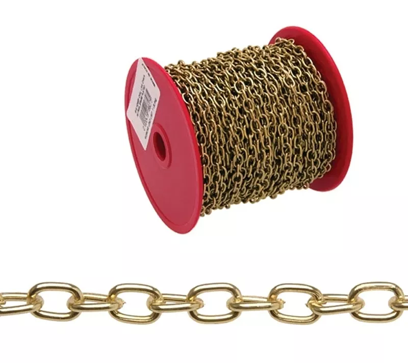 #19 Brass Oval Chain, 82 Ft.