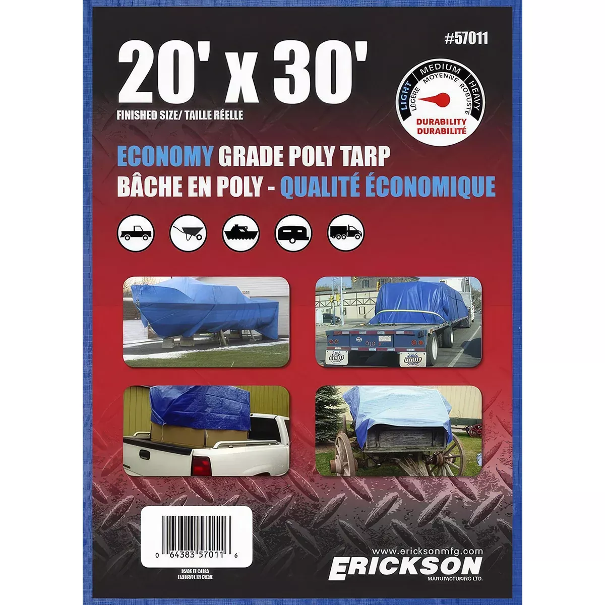 20 X 30 BLUE POLY TARP