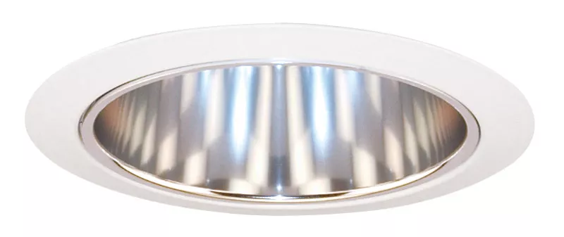 6" Downlight Tapered Cone Trim - White w/ Clear Cone