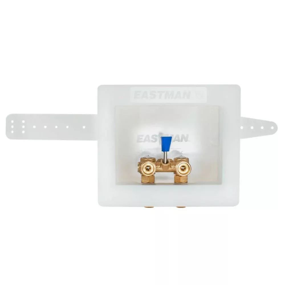 Eastman 1-Lever Dual Drain Washing Machine Outlet Box – 1/2 in. Sweat