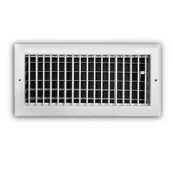 SABER SELECT 10-in x 6-in Adjustable Blade Steel White Sidewall/Ceiling Register