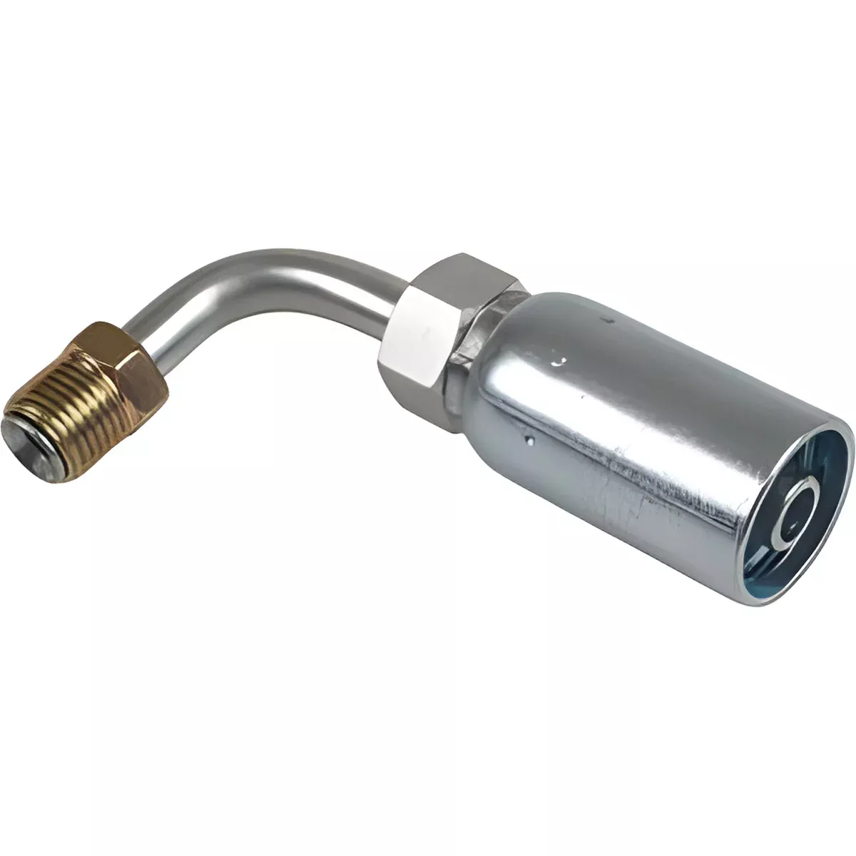 VARI-CRIMP SERIES - 1/4 INCH HOSE, WITH 1/2 X 20 THREAD SIZE, INVERTED MALE 90 ELBOW FLARE